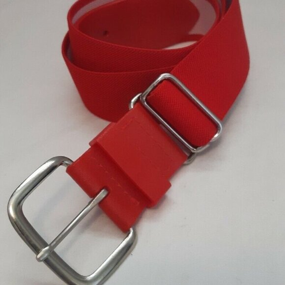 VTG ADIDAS buckle slide adjustable stretch belt golf sports RED 32-34 waist - Picture 2 of 5